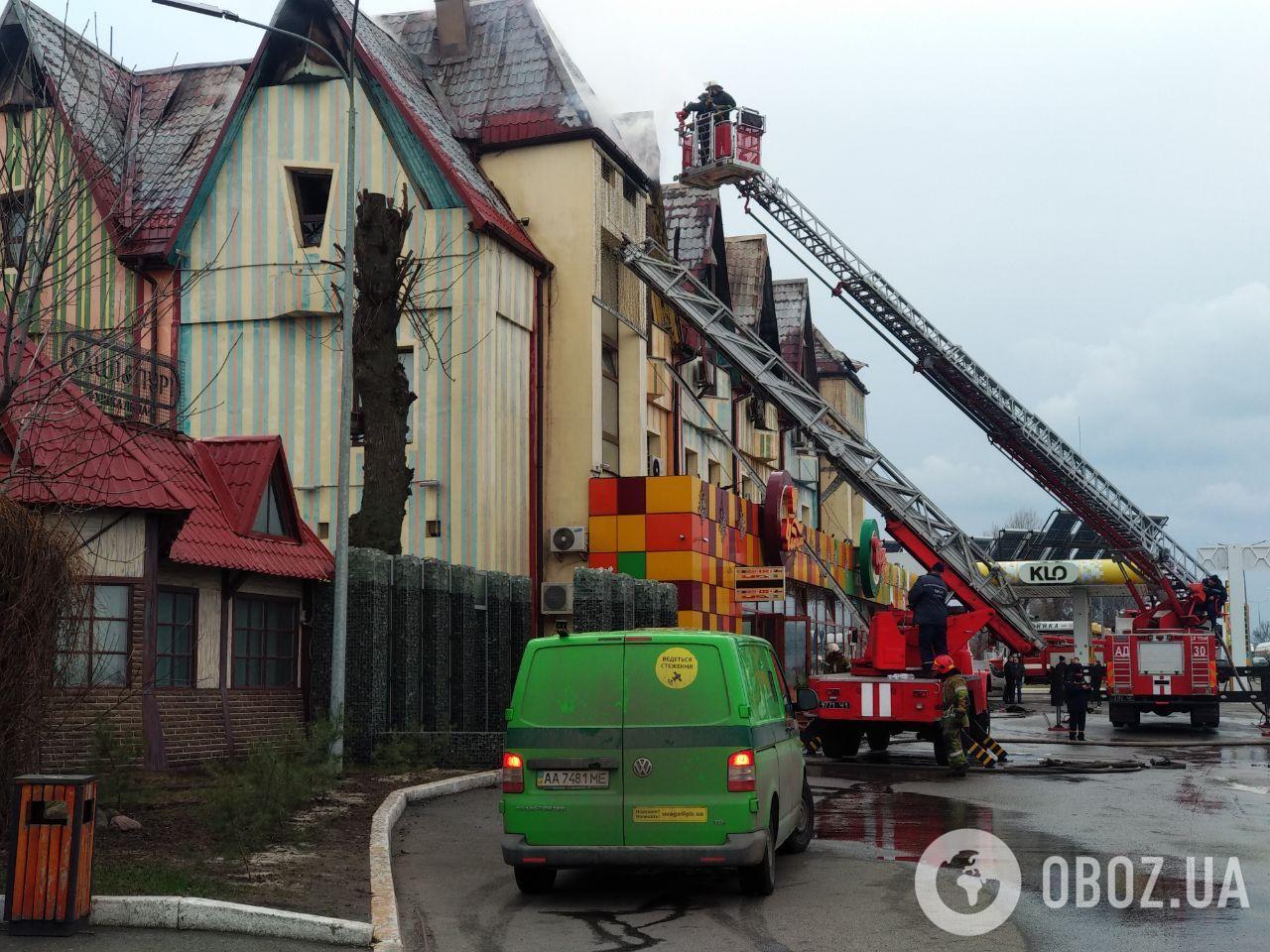 Пожар в отеле под Киевом