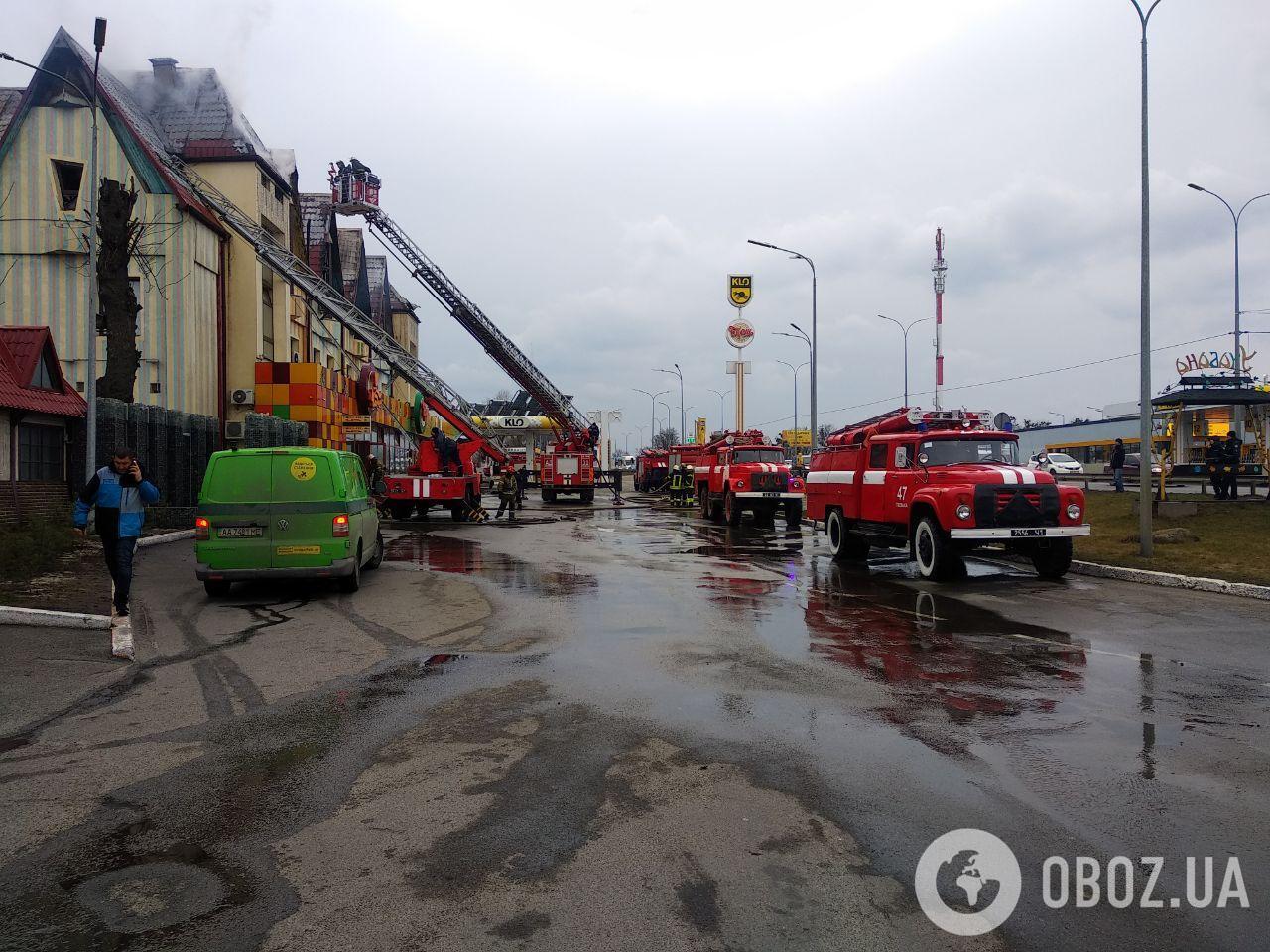 Пожар в отеле под Киевом