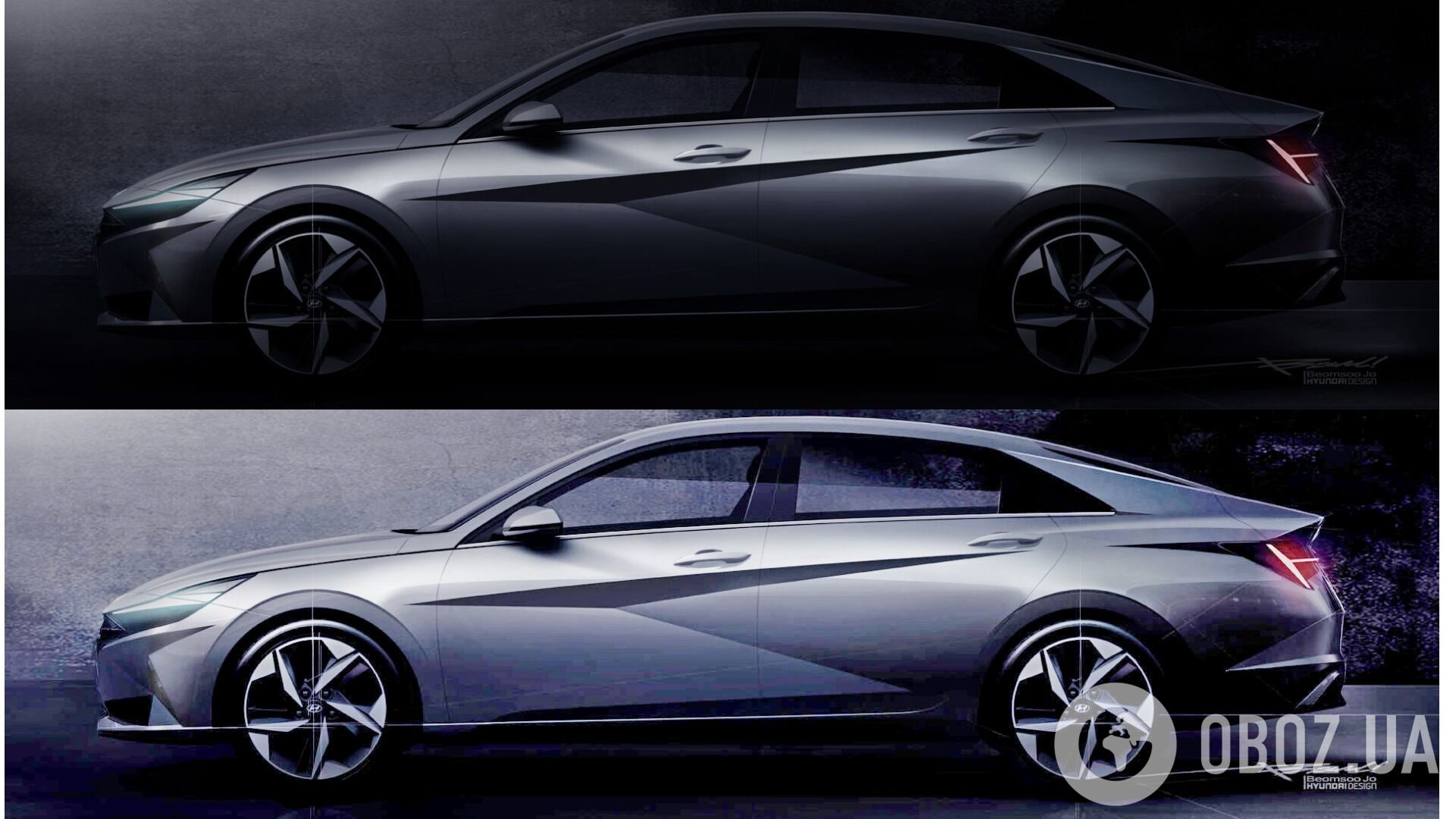 Мы обработали изображение Hyundai Elantra 2021, чтобы увидеть больше – облик нового седана больше не секрет!