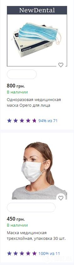 Медицинские маски в Днепре