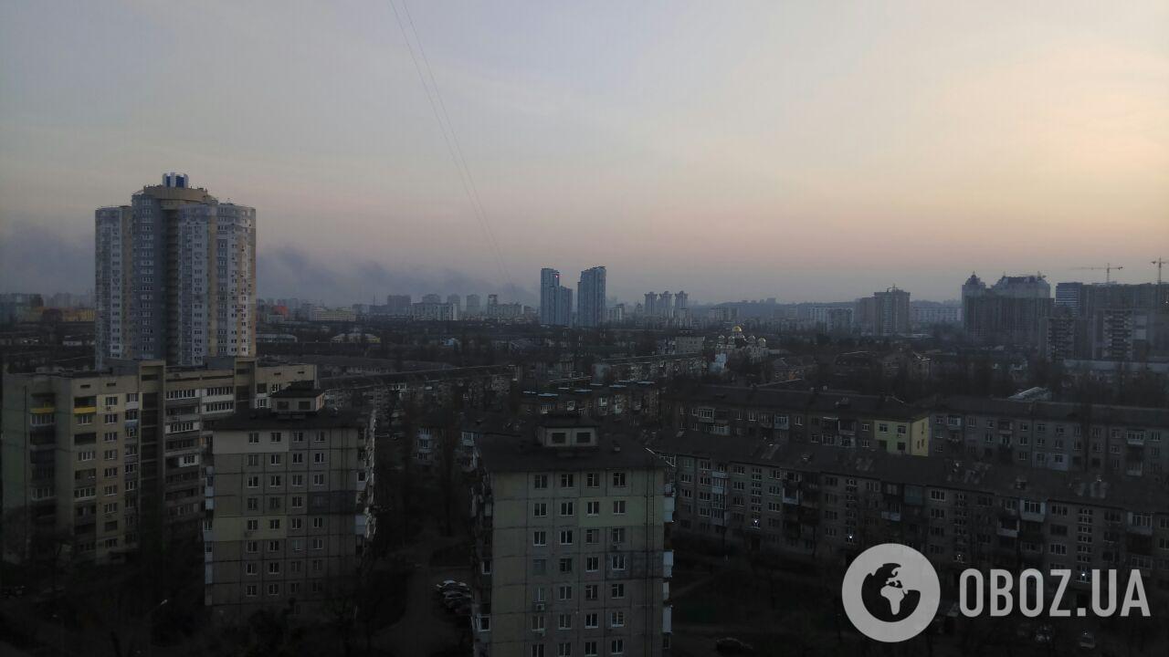 Пожар в Киеве сейчас попал на фото и видео