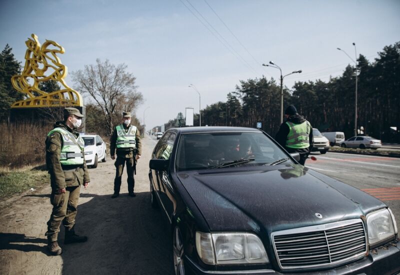 Работа полицейских и нацгвардейцев в Киеве во время пандемии коронавируса