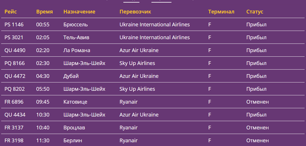 В Борисполь вернулись 9 самолетов с украинцами: список городов
