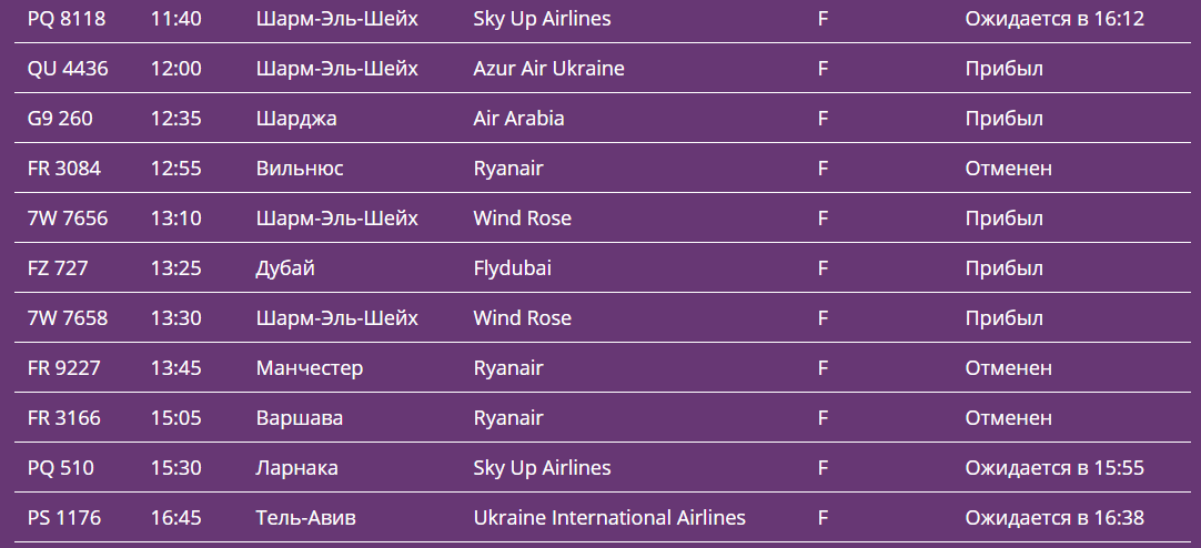 До Борисполя повернулися 9 літаків із українцями: список міст