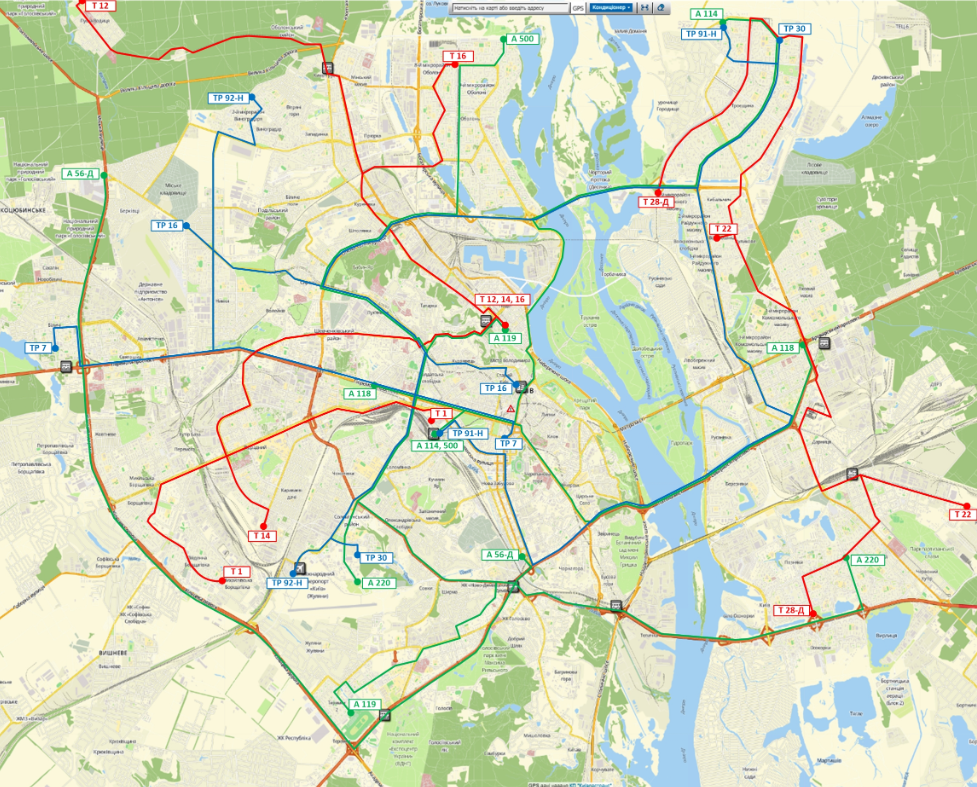 Схема руху громадського транспорту на час карантину