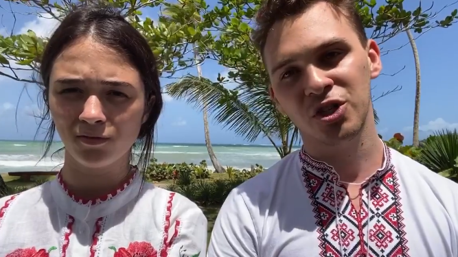 Украинцы записали видео к Зеленскому из Доминиканы