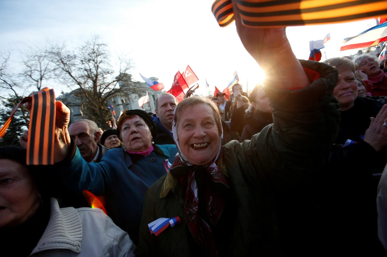 Пророссийский митинг в Евпатории, 5 марта 2014 года