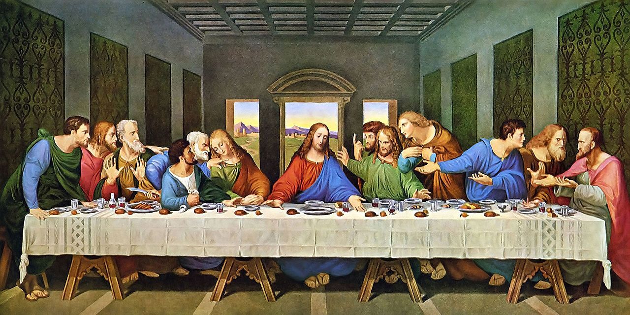"Тайная вечеря". Фреска Леонардо да Винчи, 1495-1497