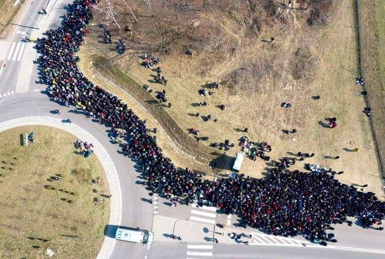 Черга на польсько-українському кордоні