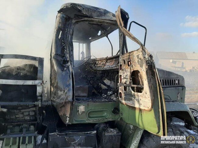 Знищена українська вантажівка