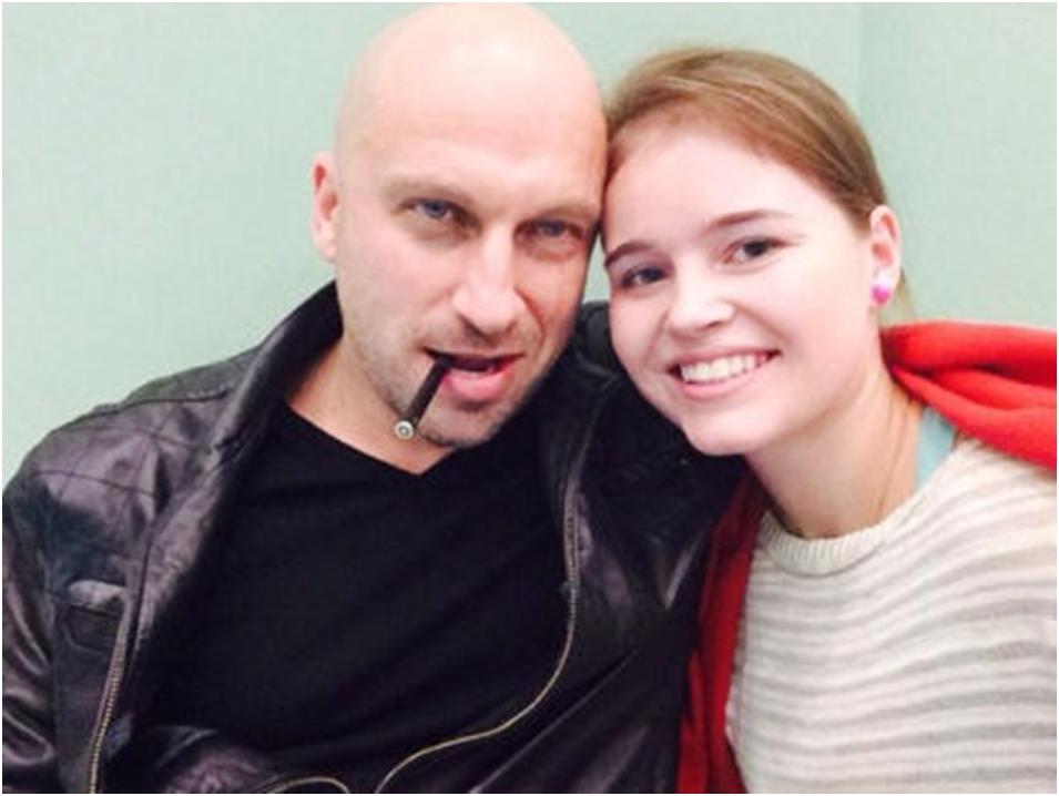 Дмитрий Нагиев и Полина Гренц на съемках "Физрука"