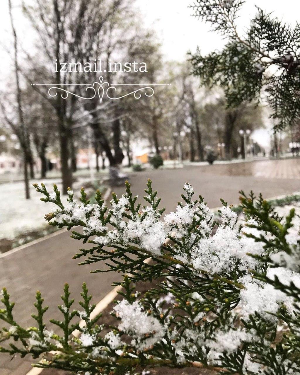 В Ізмаїлі Одеської області випав весняний сніг