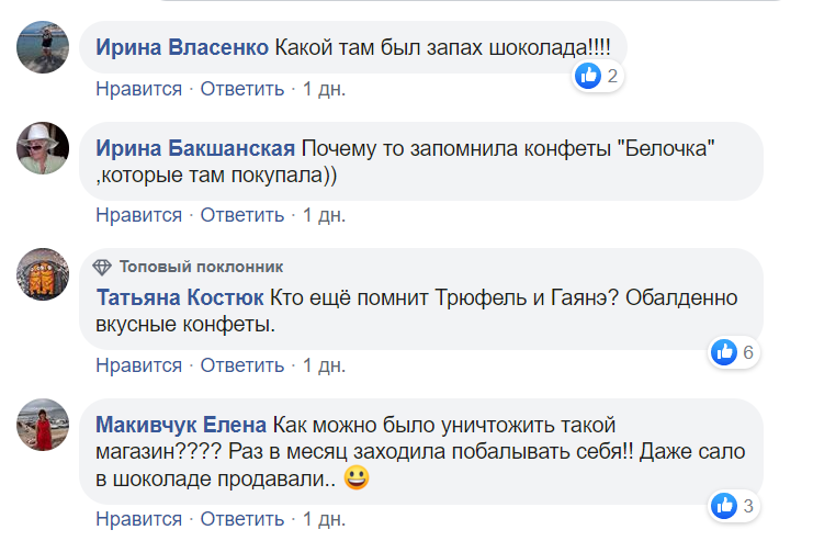 Архивное фото магазина "Українські ласощі" вызвало ностальгию у киевлян