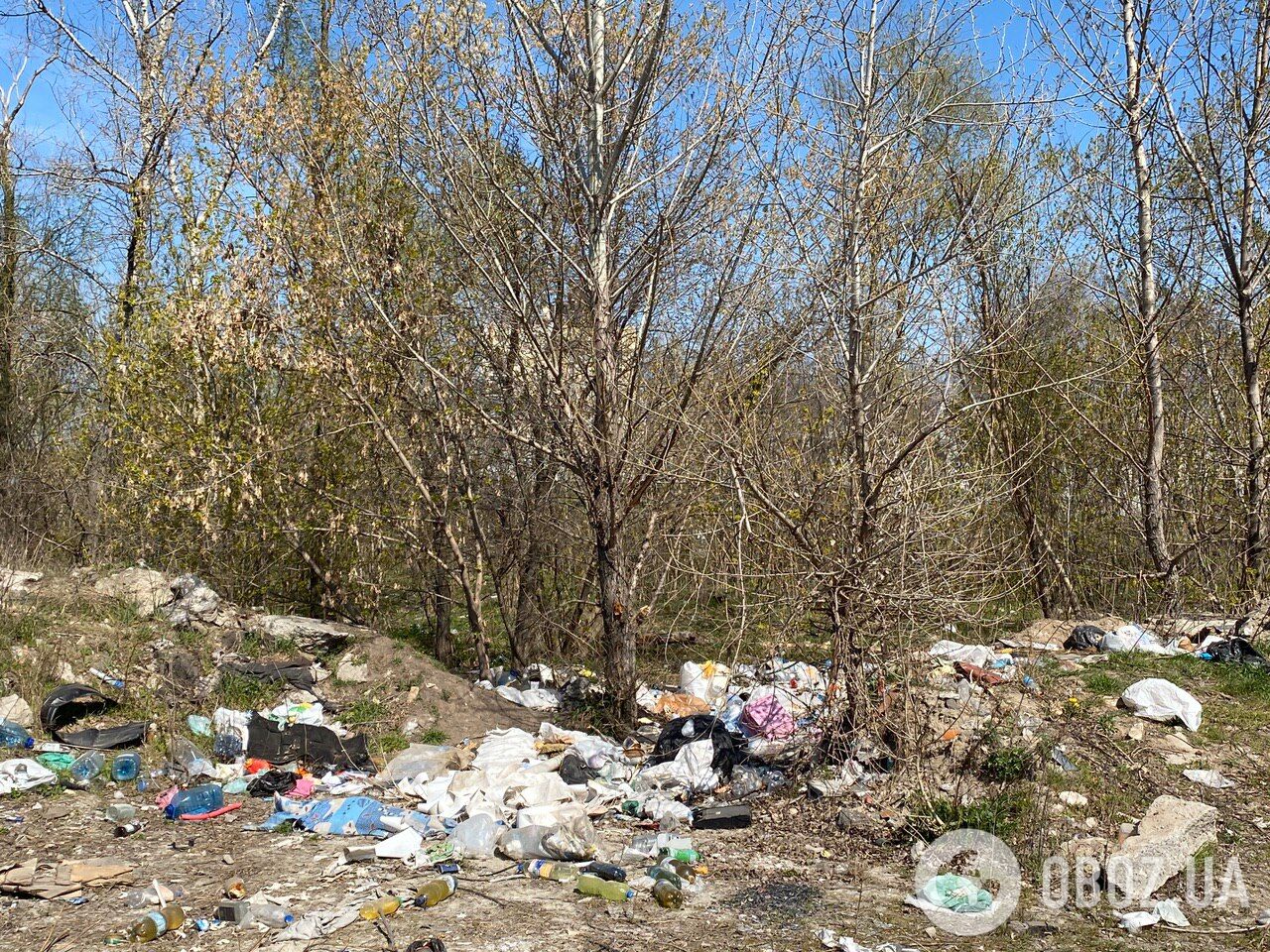 Грязь и мусор в Днепровском районе Киева