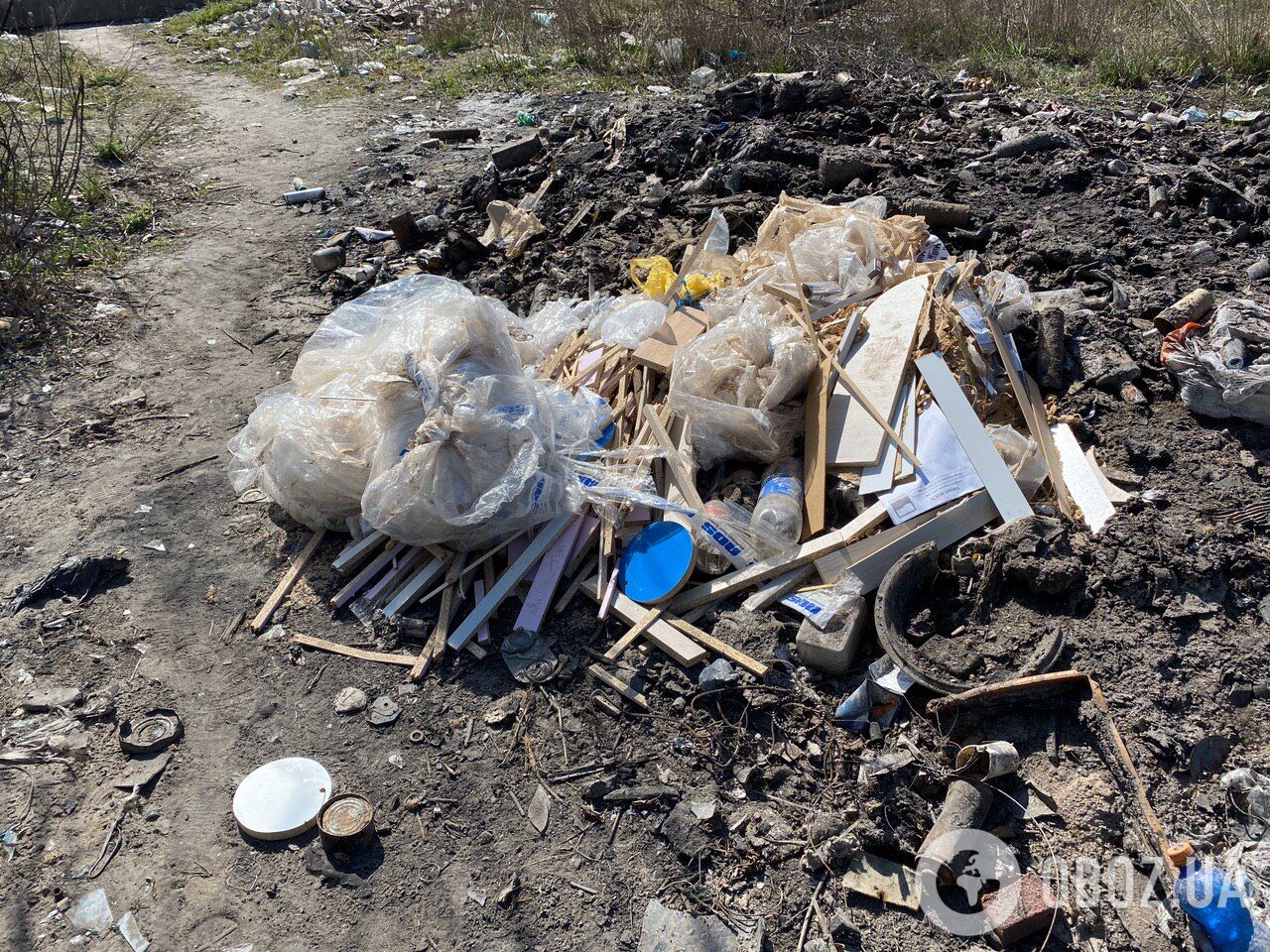Грязь и мусор в Днепровском районе Киева