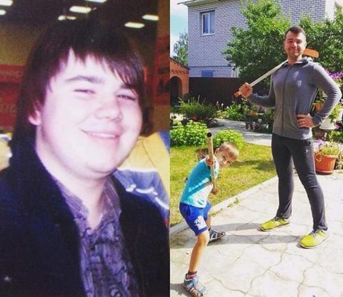 Михайло Казаков до і після схуднення