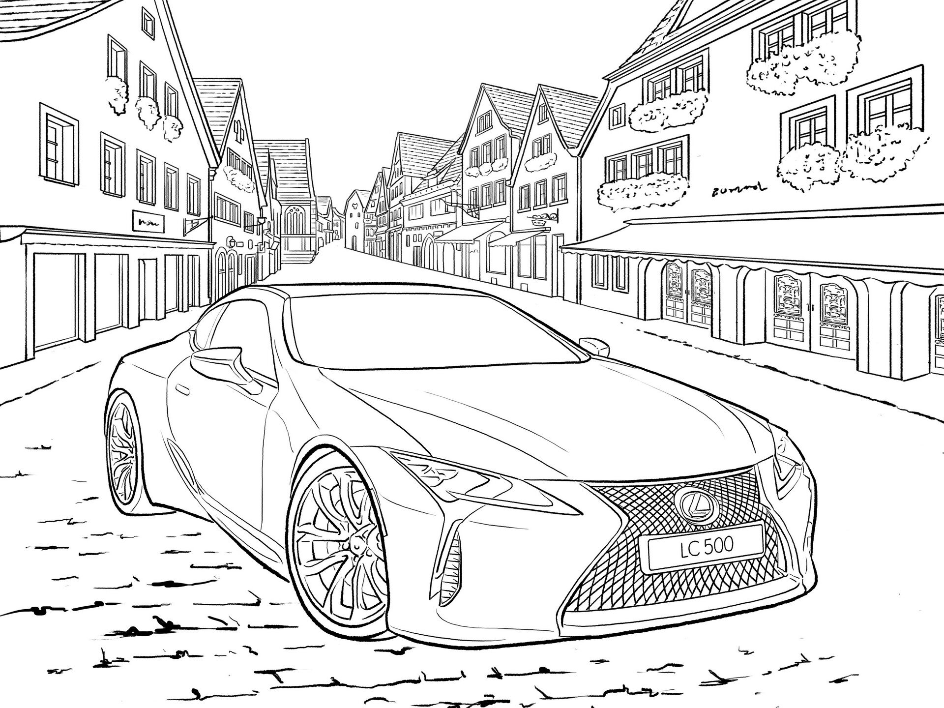 Lexus подготовил картинки-раскраски для детского творчества