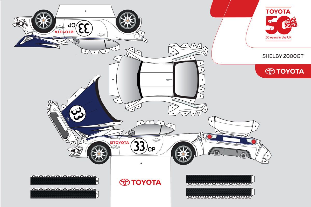 Toyota пропонує зібрати колекцію з шести паперових 3D-моделей купе GT 86