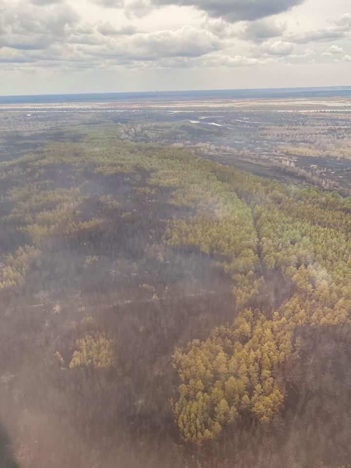 Пожар в Чернобыльской зоне