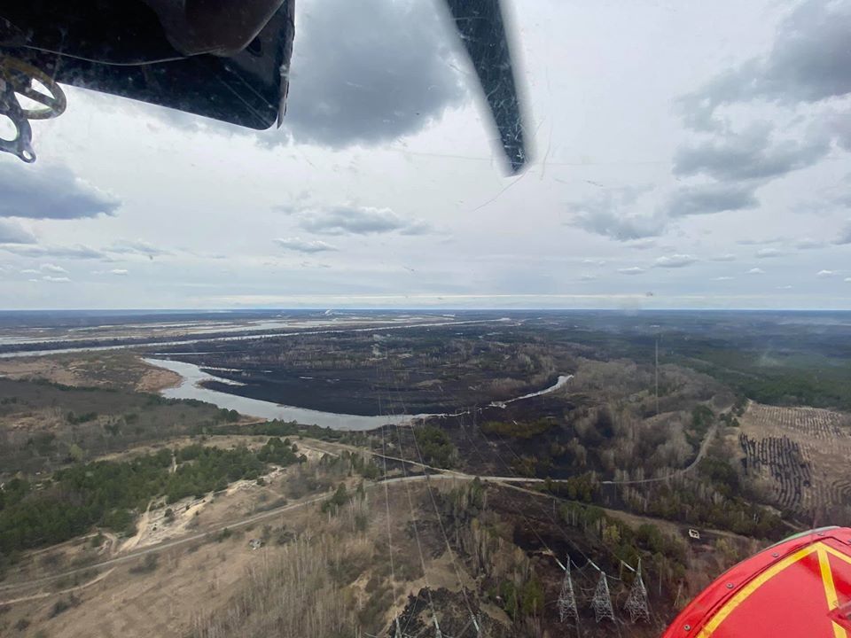 Пожар в Чернобыльской зоне