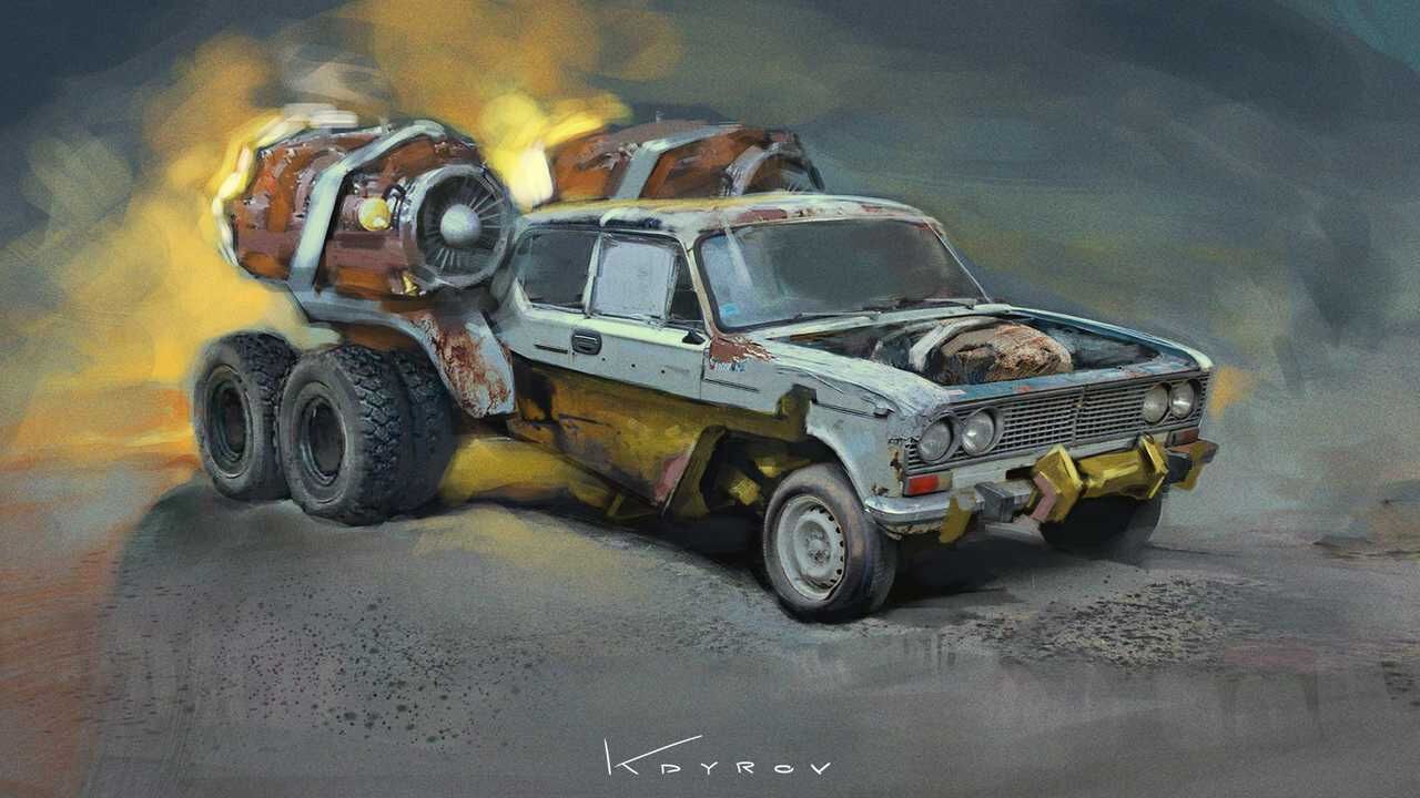 Машины СССР превратили в авто для постапокалипсиса