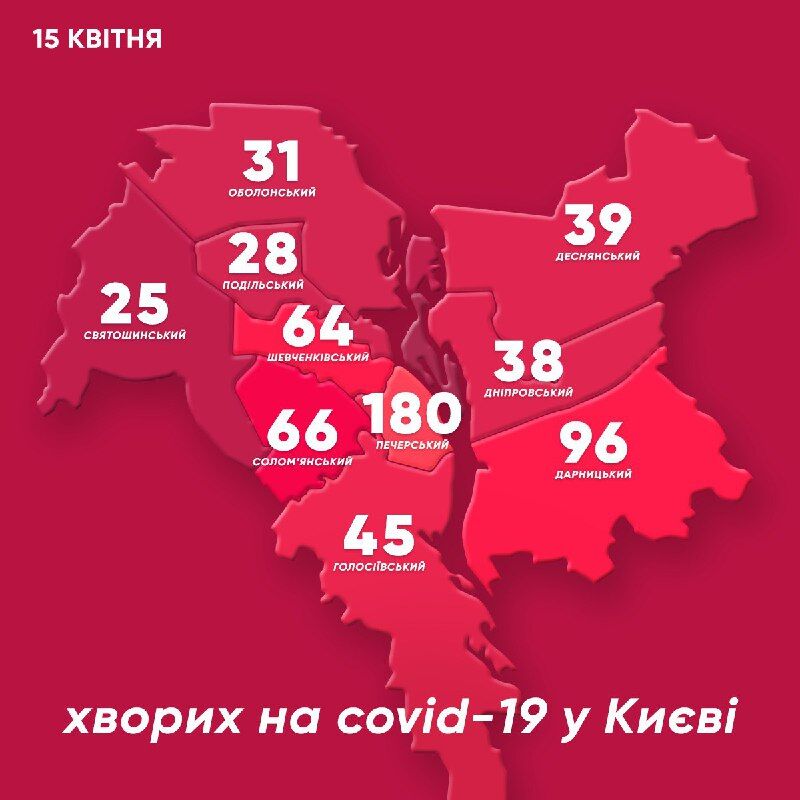 В Киеве COVID-19 заразились 612 человек: данные на 15 апреля