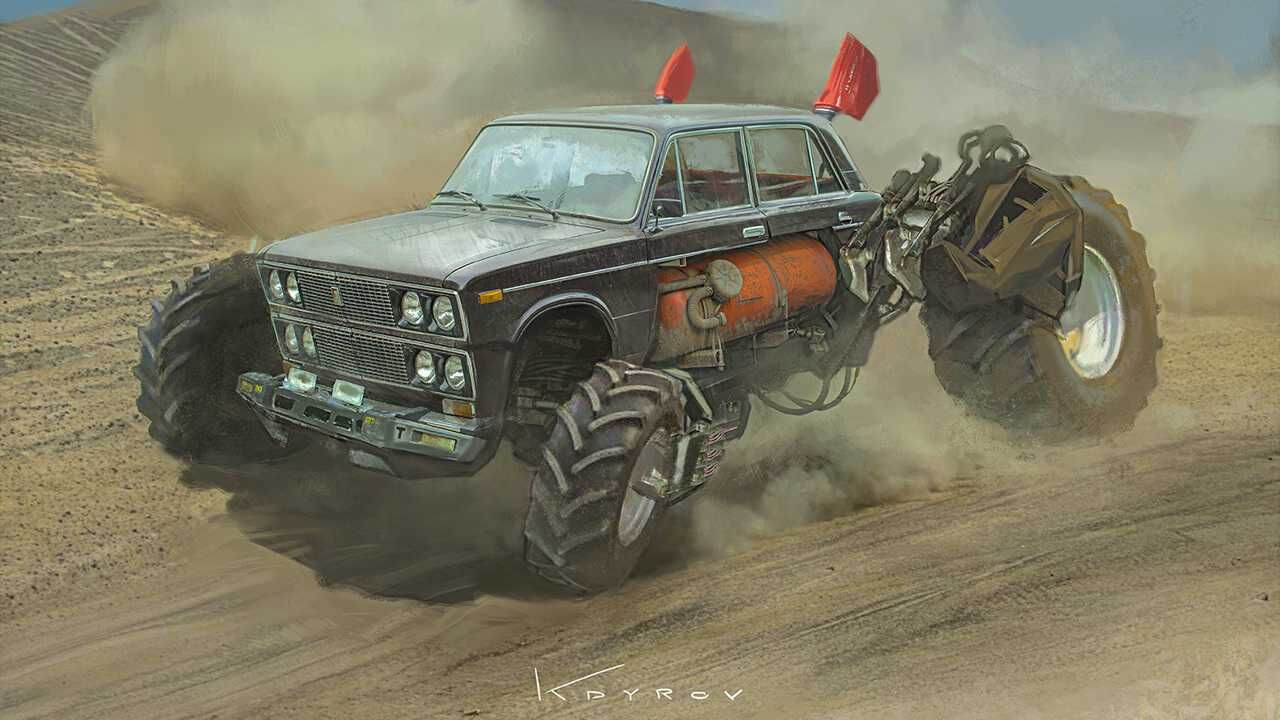 Машины СССР превратили в авто для постапокалипсиса