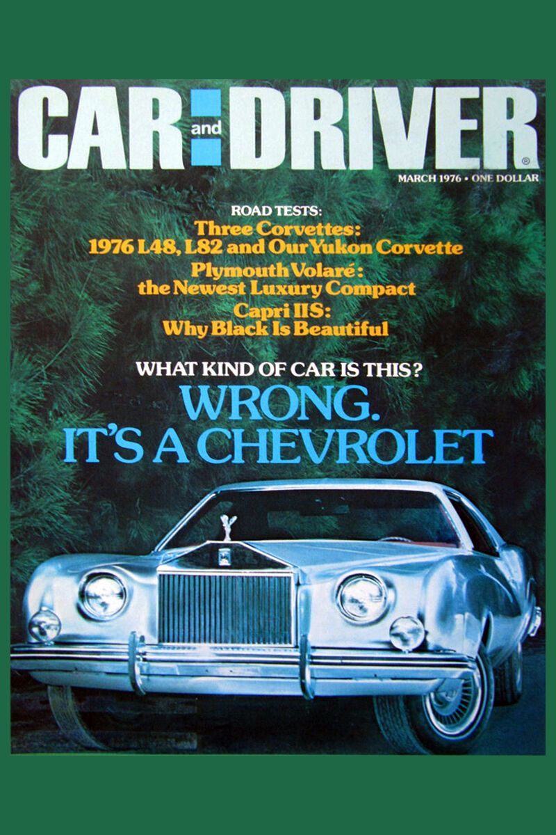 Chevrolet Monte Carlo Custom Cloud на обкладинці мратовского номера журналу Car and Driver