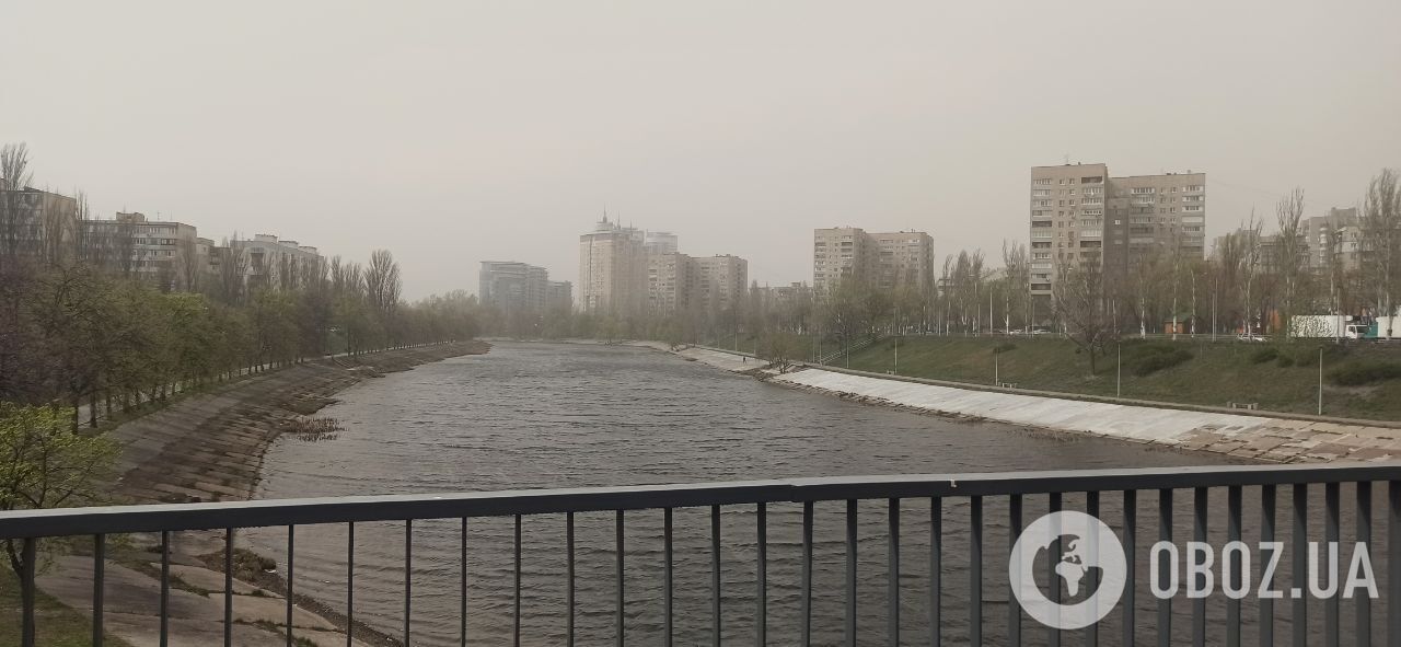 Пылевая буря в Киеве