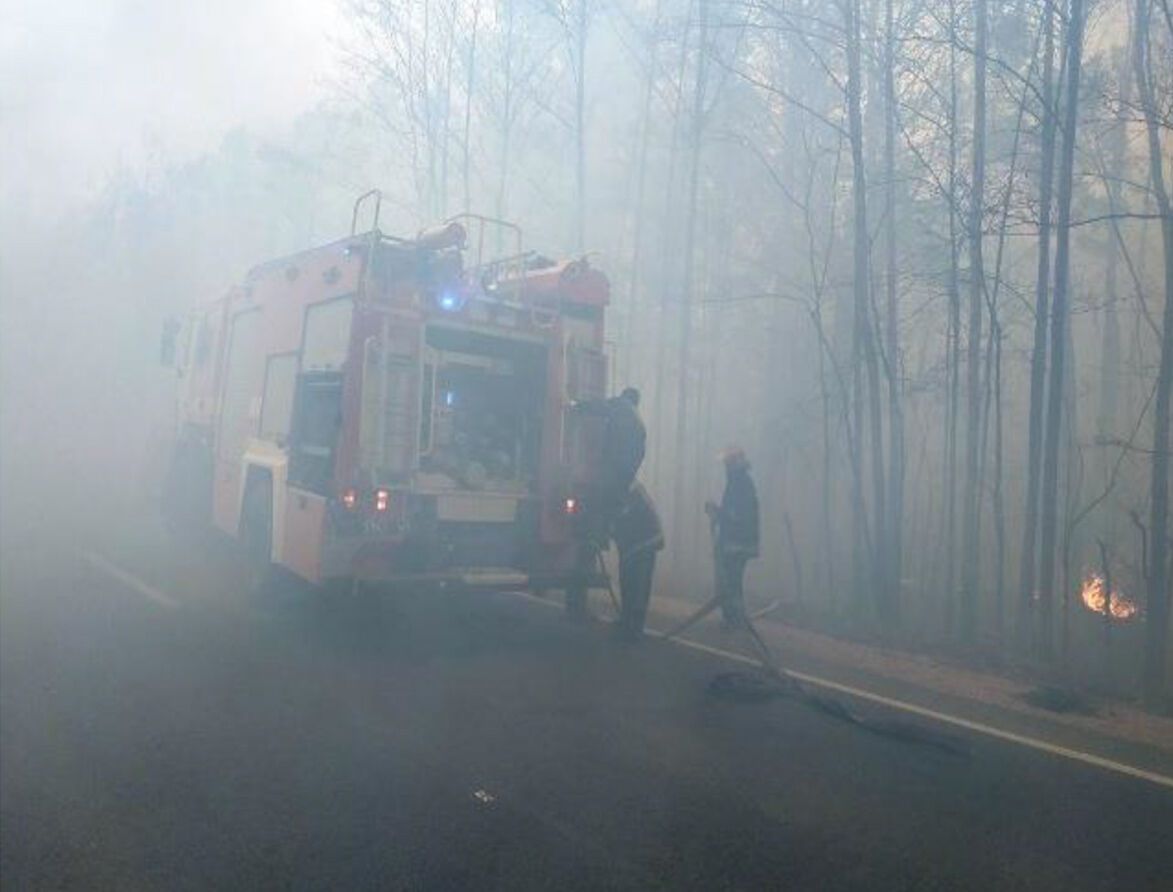 Появились новые фото и видео борьбы с пожарами на Киевщине и Житомирщине