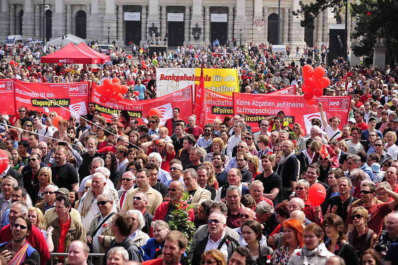 Демонстрація до Дня праці у Відні, 2013 рік