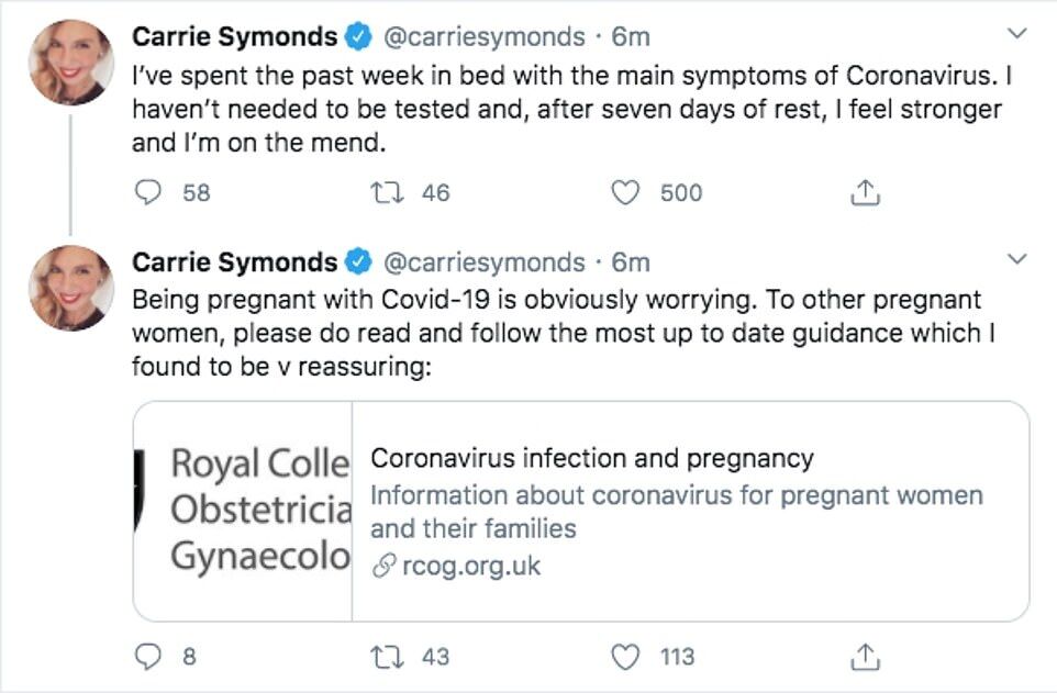 Беременная избранница Джонсона заразилась коронавирусом: девушка сделала заявление