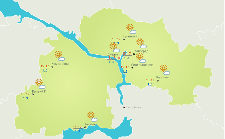 Прогріє до +17: синоптики обрадували сонячним прогнозом в Дніпрі та області
