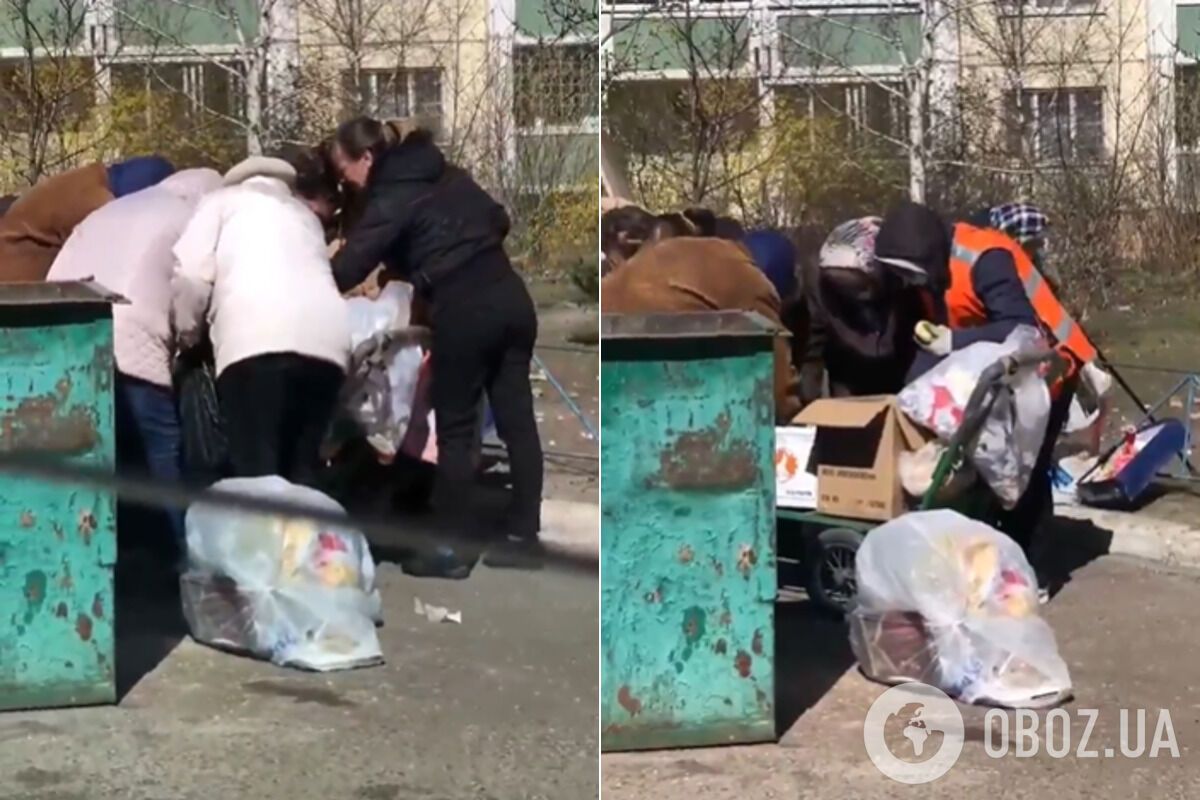 У Росії голодні люди атакували смітники: показове відео