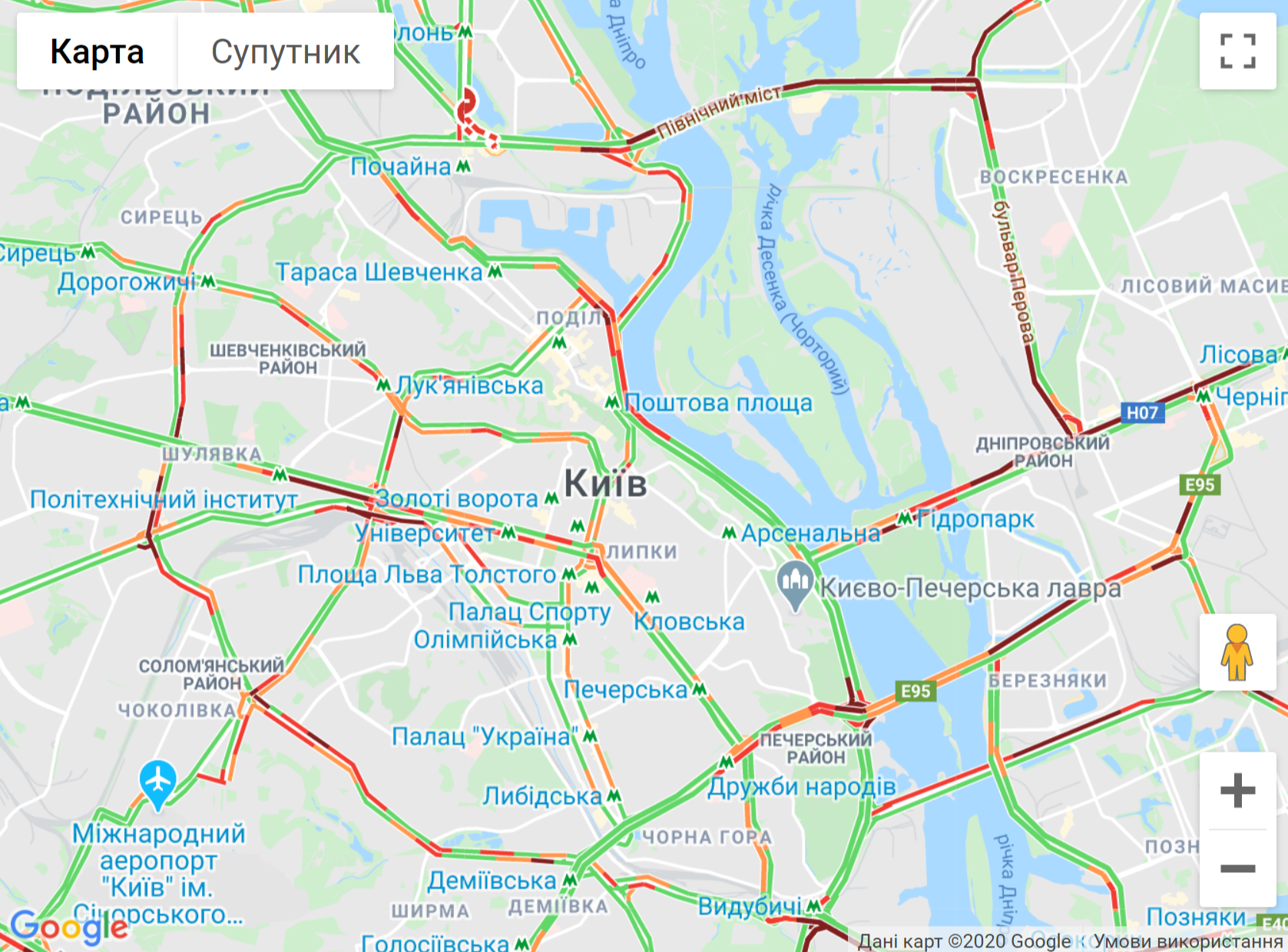 Пробки в Киеве 15 мая