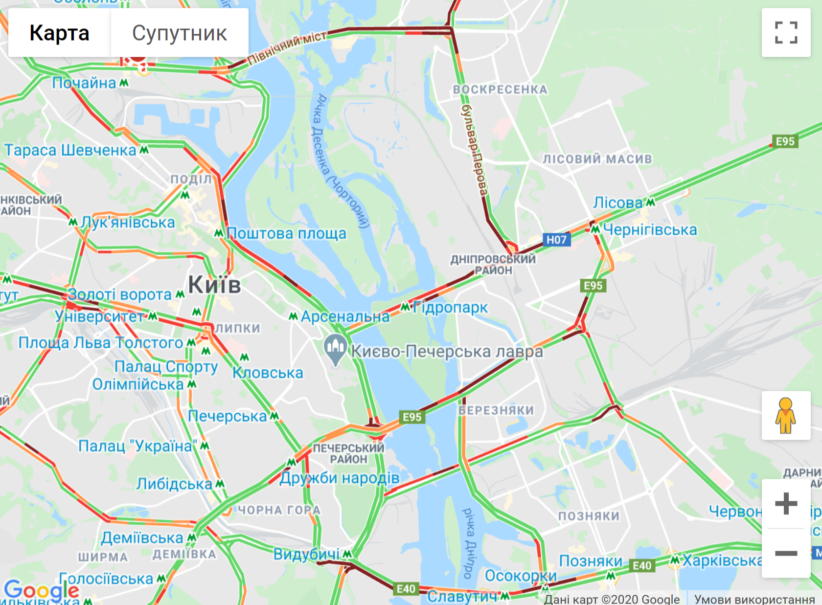 Пробки в Киеве 15 мая