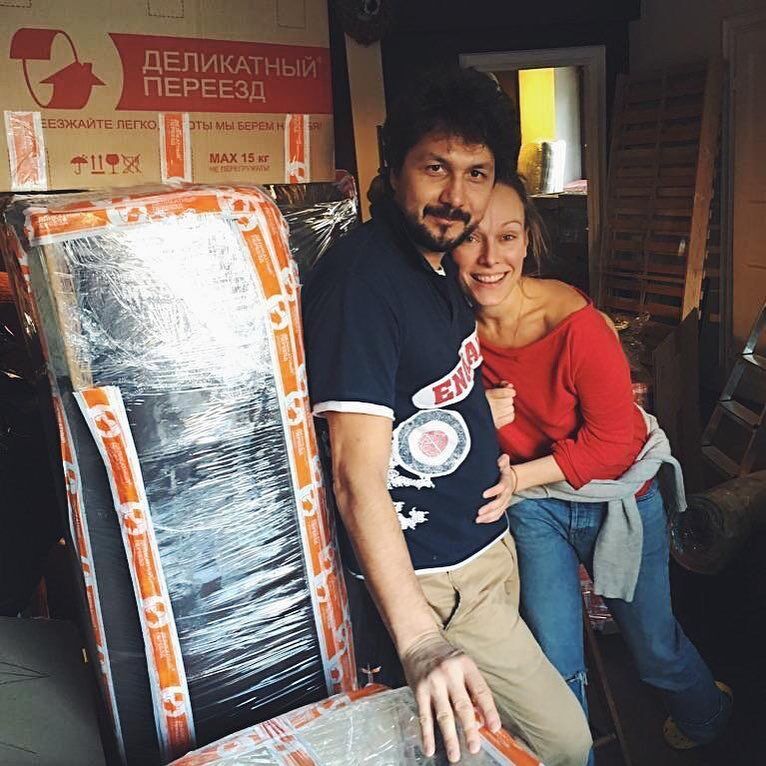 Ольга Ломоносова с мужем