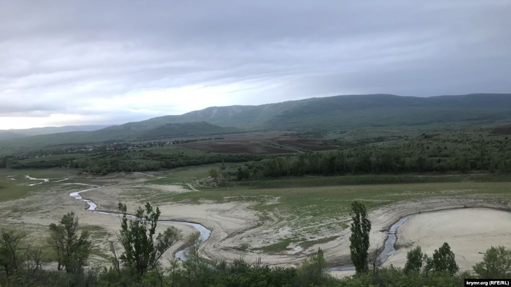 Белогорское водохранилище в мае 2020 года