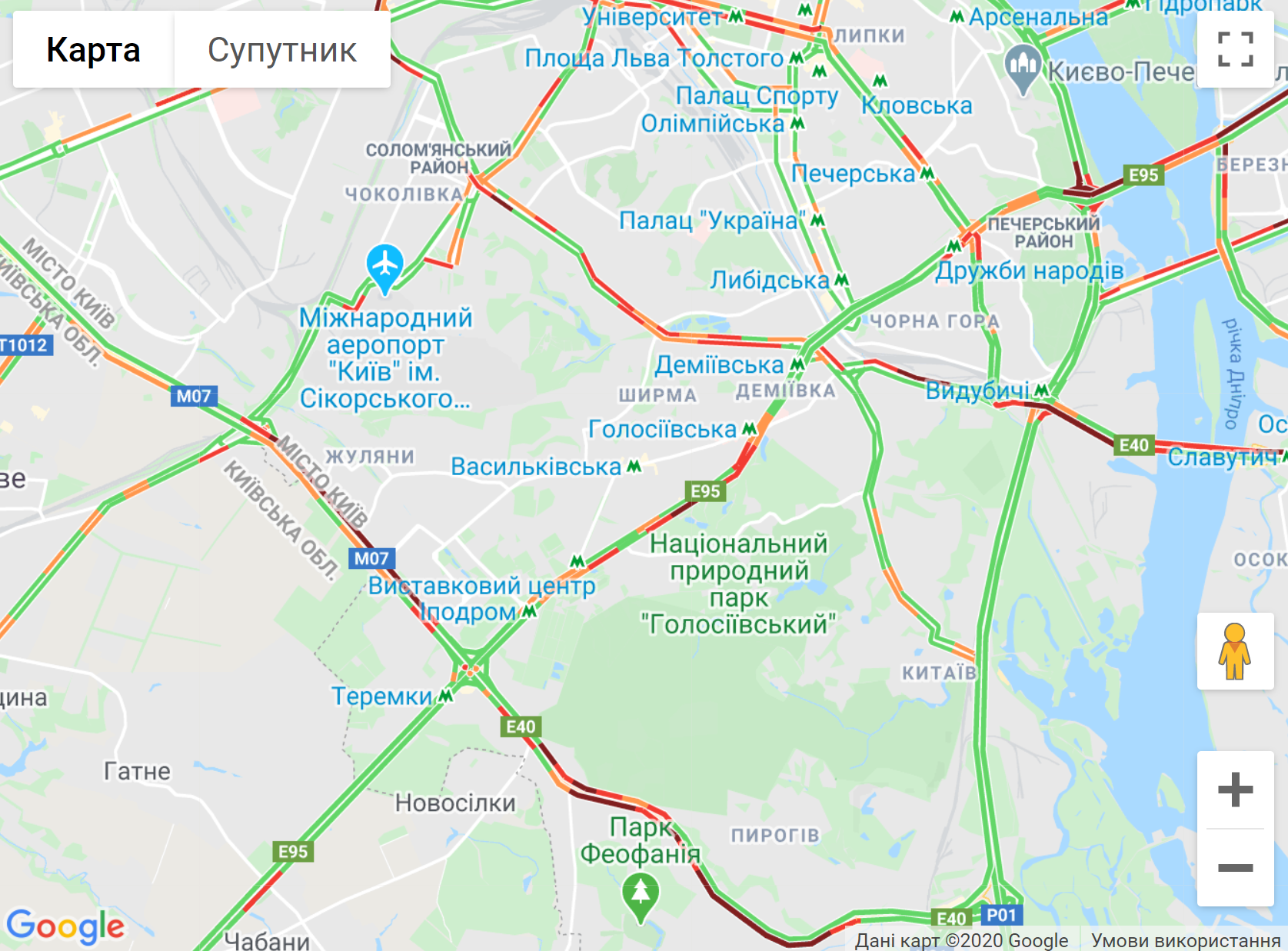 Затори у Києві 18 травня