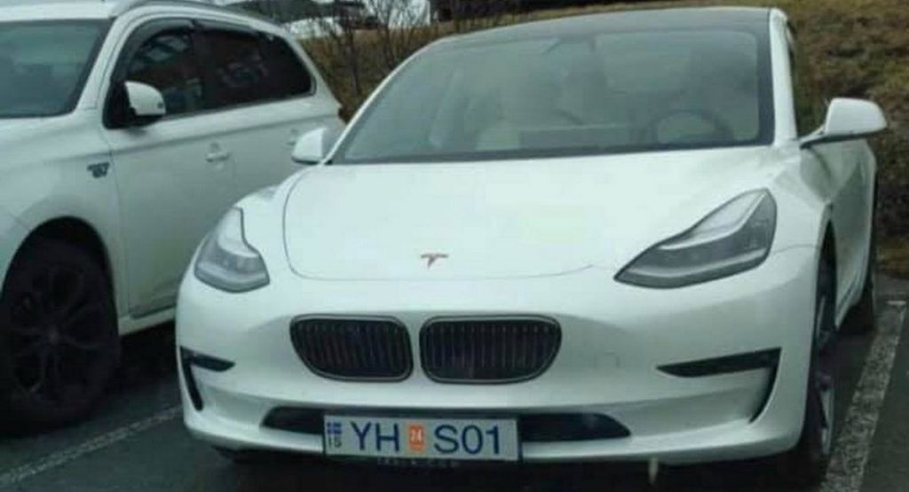 Tesla Model 3 с лицом BMW