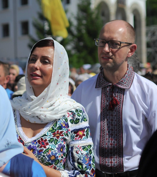 Арсеній Яценюк з дружиною в 2015 році