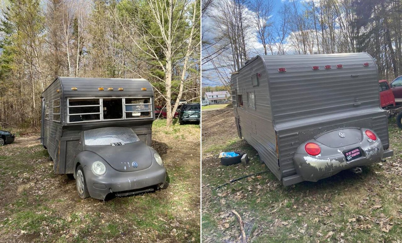 Старый VW превратили в странный дом на колесах