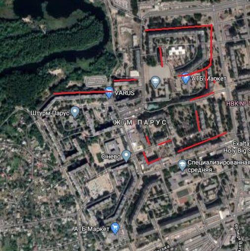 Территория, на которой реклама наркотиков уже закрашена