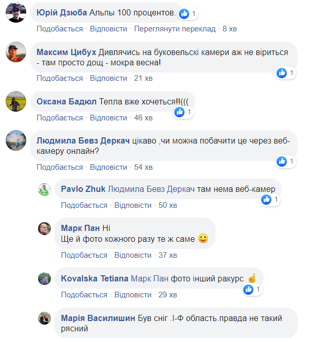 Реакция украинцев