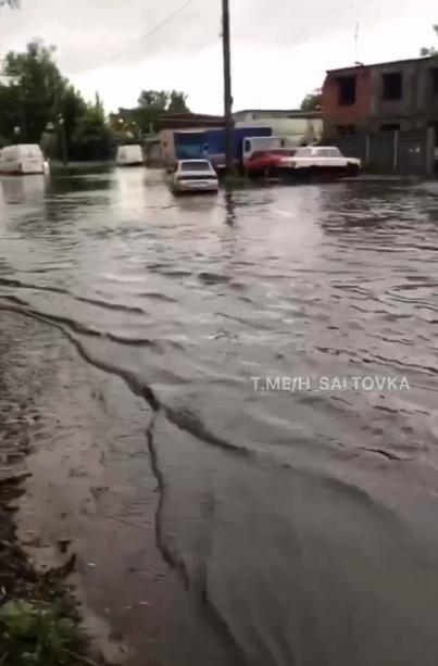 Последствия дождя в Харькове