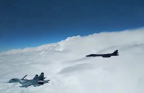 "Перехват" В-1В ВВС США российским истребителем Су-27