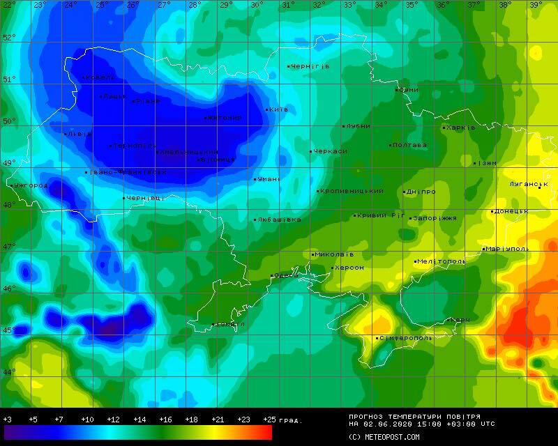 Погода в Украине 2 июня