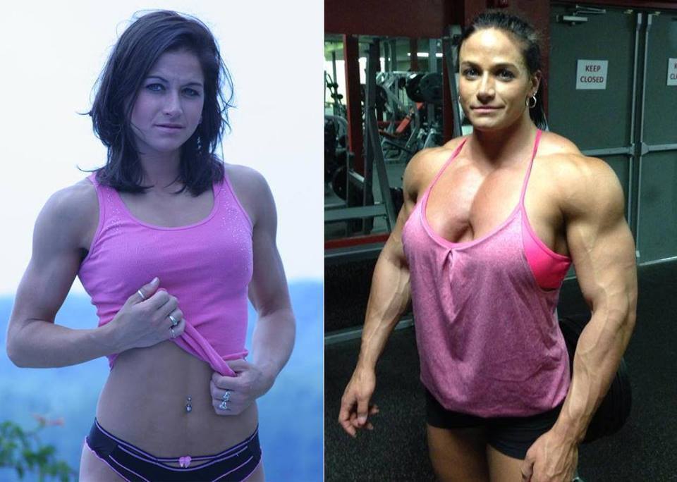 Тереза Иванчик (до и после приема стероидов)