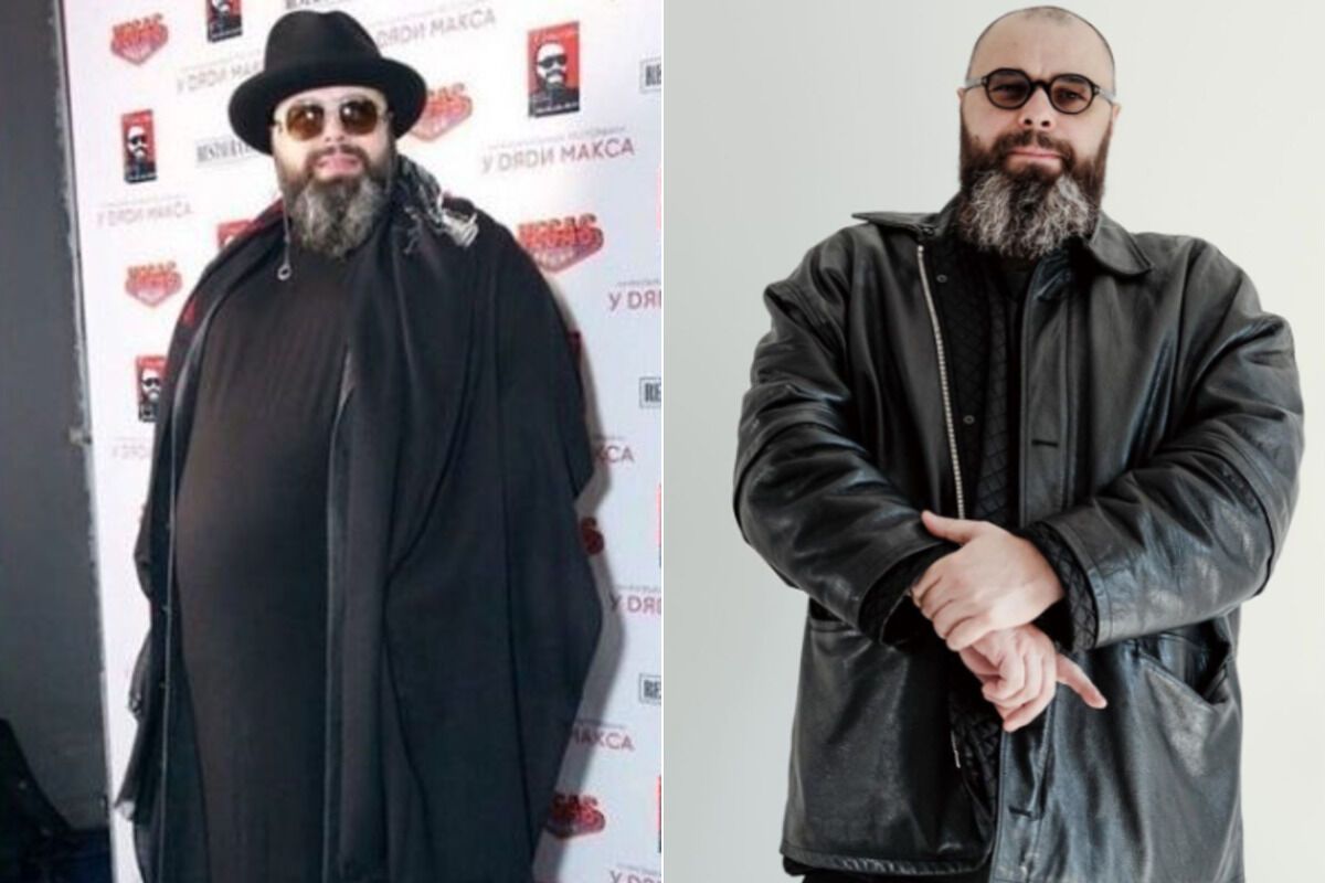 Максим Фадєєв до і після схуднення