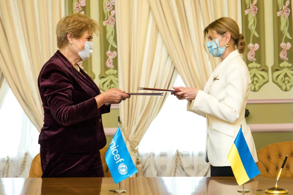 Олена Зеленська з представницею Дитячого фонду ООН в Україні